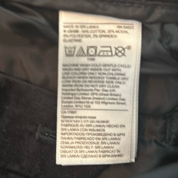 🪅Banana Republic Sloan Velvet Slim Ankle Pant. Black. Size 4. - Picture 11 of 16